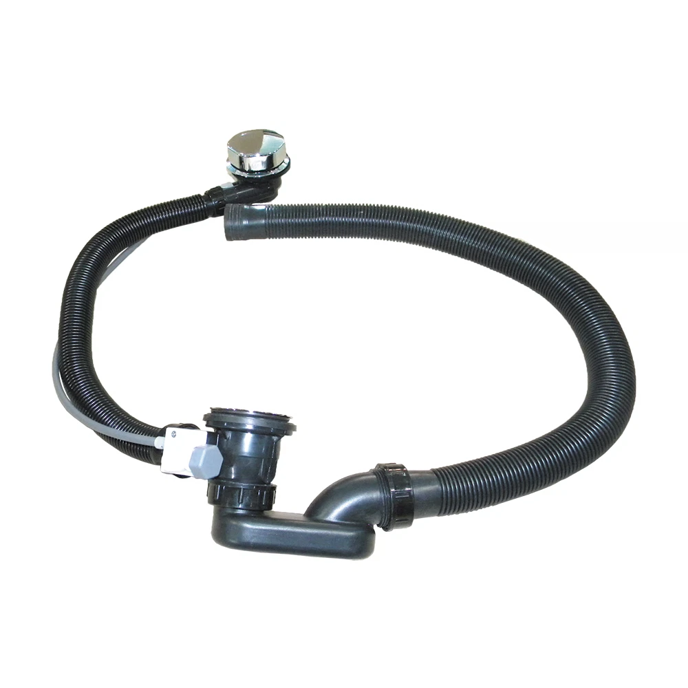 Изображение товара Сифон с переливом для ванн ERLIT из нержавеющей стали и АБС-пластика