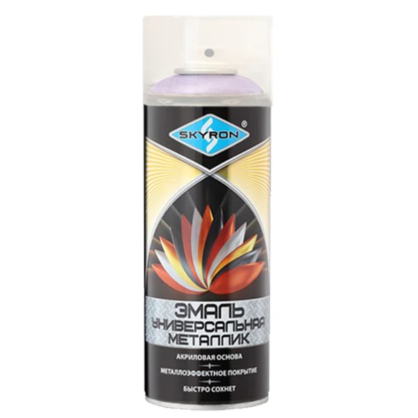 Эмаль аэрозольная skyron акриловая металлик сиреневая 520мл