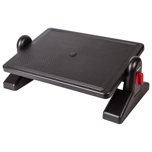 Фото Подставка для ног brauberg офисная, 41,5*30см, с фиксаторами, черная, 530364