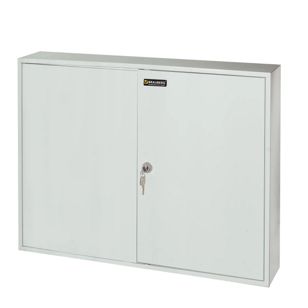 Фото Шкафчик (ключница) на 300 ключей brauberg, 730х550х140 мм, с замком, +300 брелоков, серый, 290341