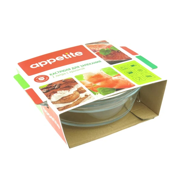 

кастрюля 2,0л appetite стекло cr3