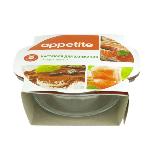 

кастрюля 1,5л appetite стекло pl16