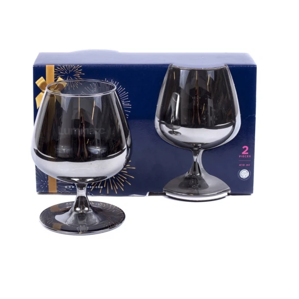 Фото Бокал для коньяка 410мл сияющий графит 2шт