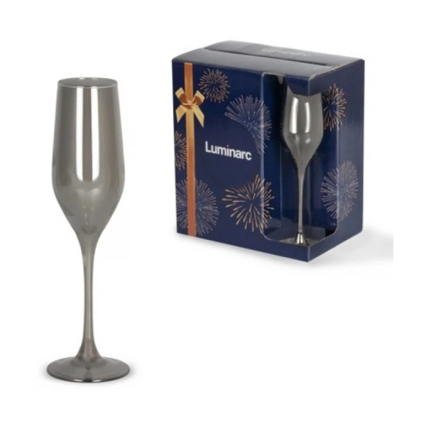 Фото Бокал для шампанского селест 160мл сияющий графит 6шт