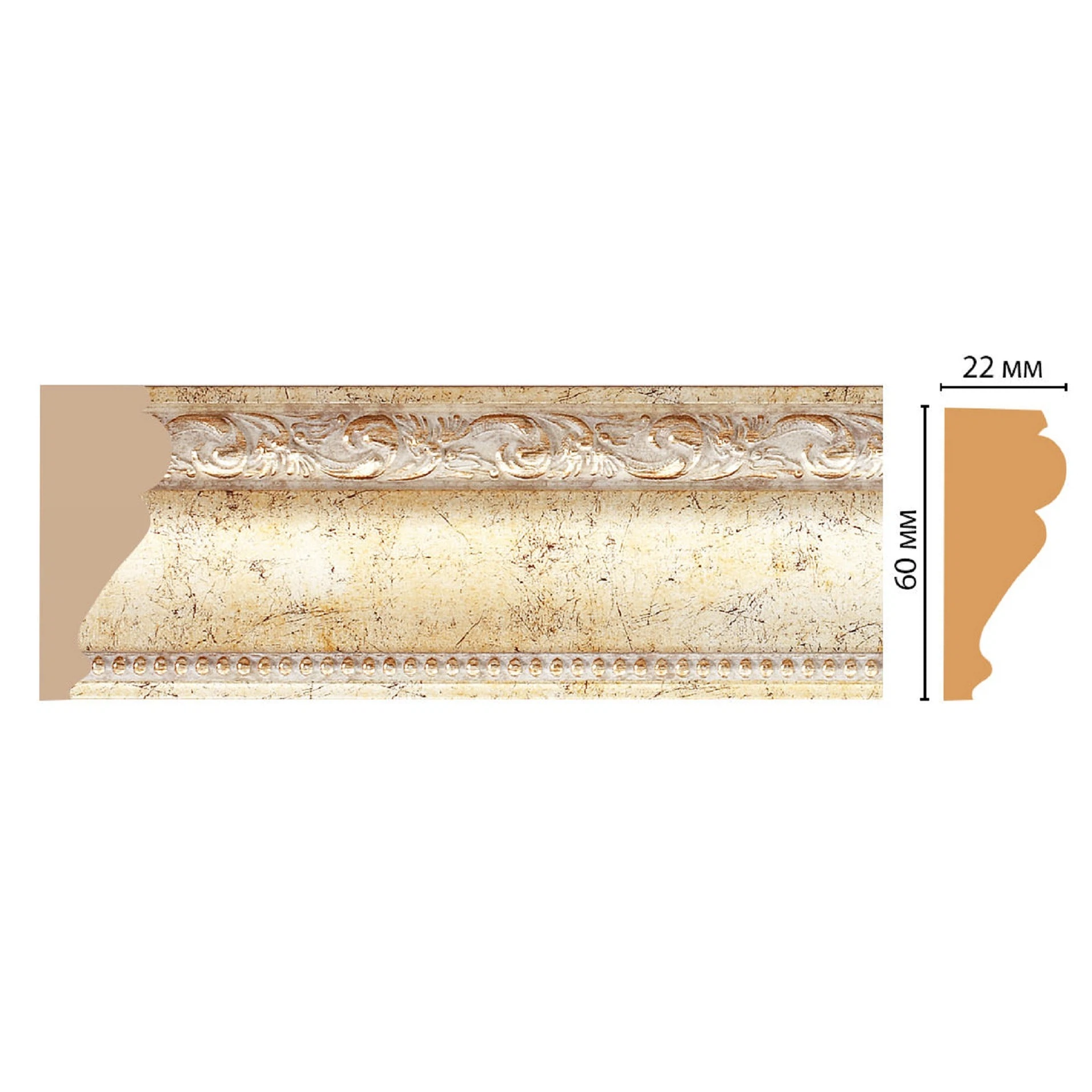 Изображение товара Молдинг Decomaster 60х22мм 2.4м для отделки стен и потолков