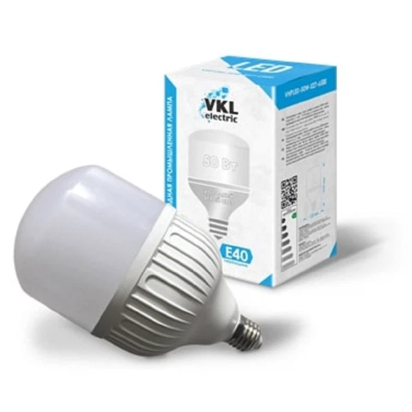 

лампа светодиодная vkl electric 1190984 е27/е40 груша 50вт 6500к