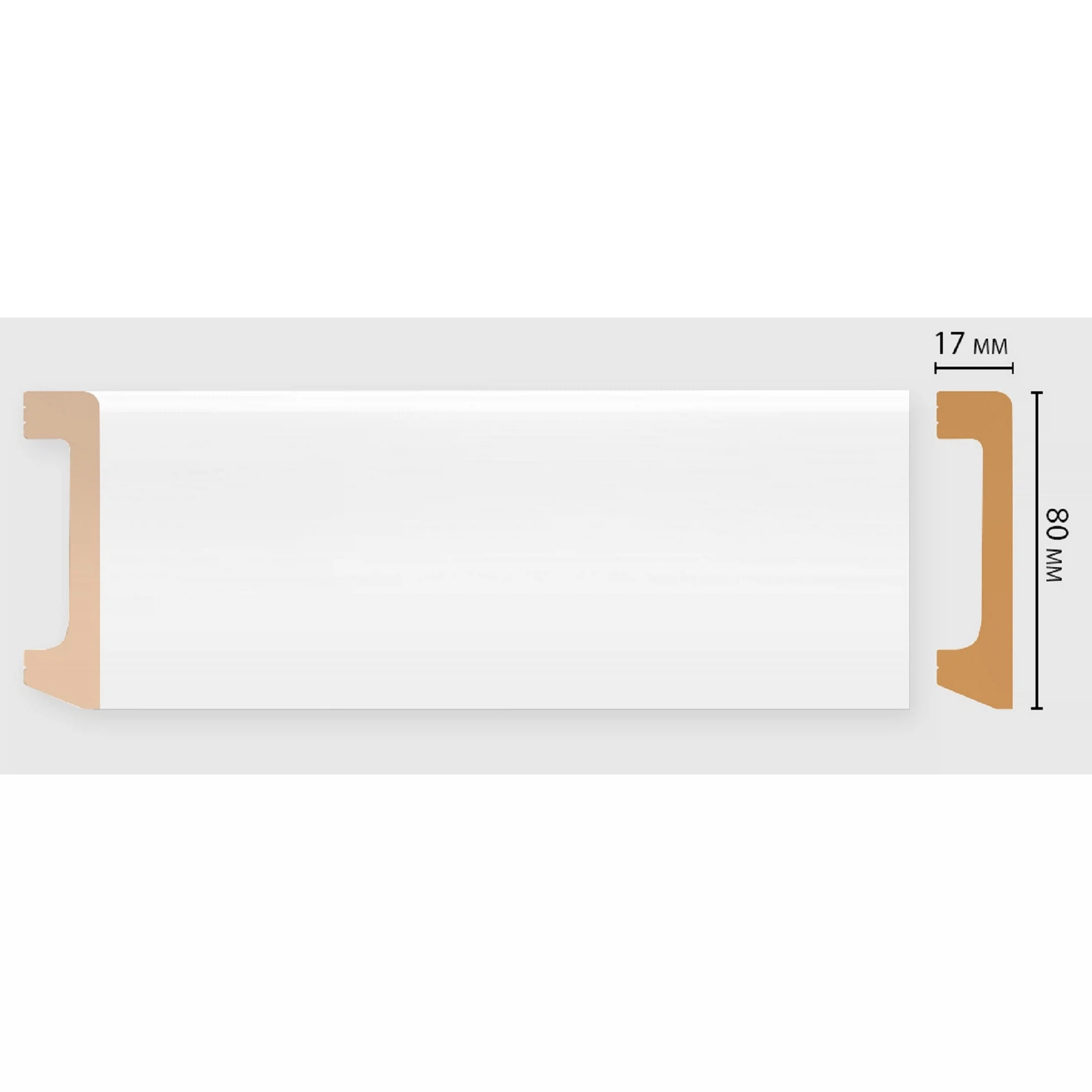 Изображение товара Плинтус напольный дюрополимер 80 мм D235-115 Decomaster Wood Line