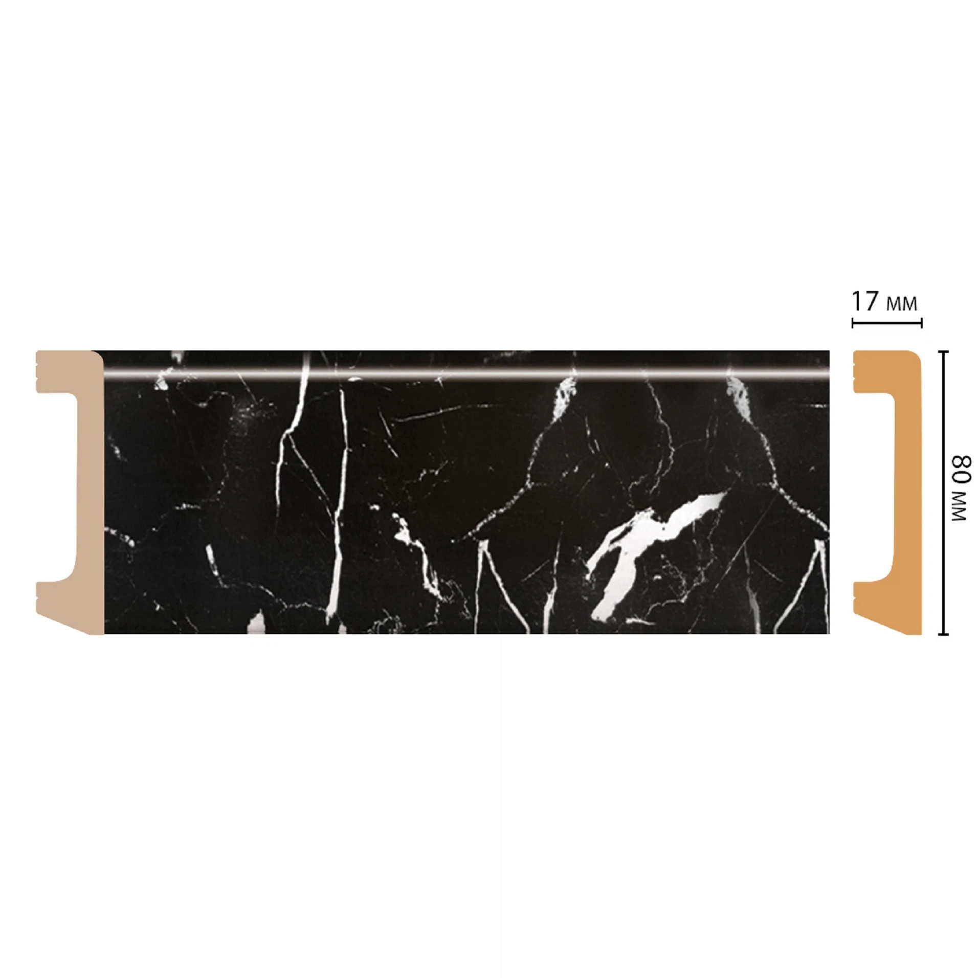 Изображение товара Плинтус напольный дюрополимер 80 мм D235-78 Decomaster Marble