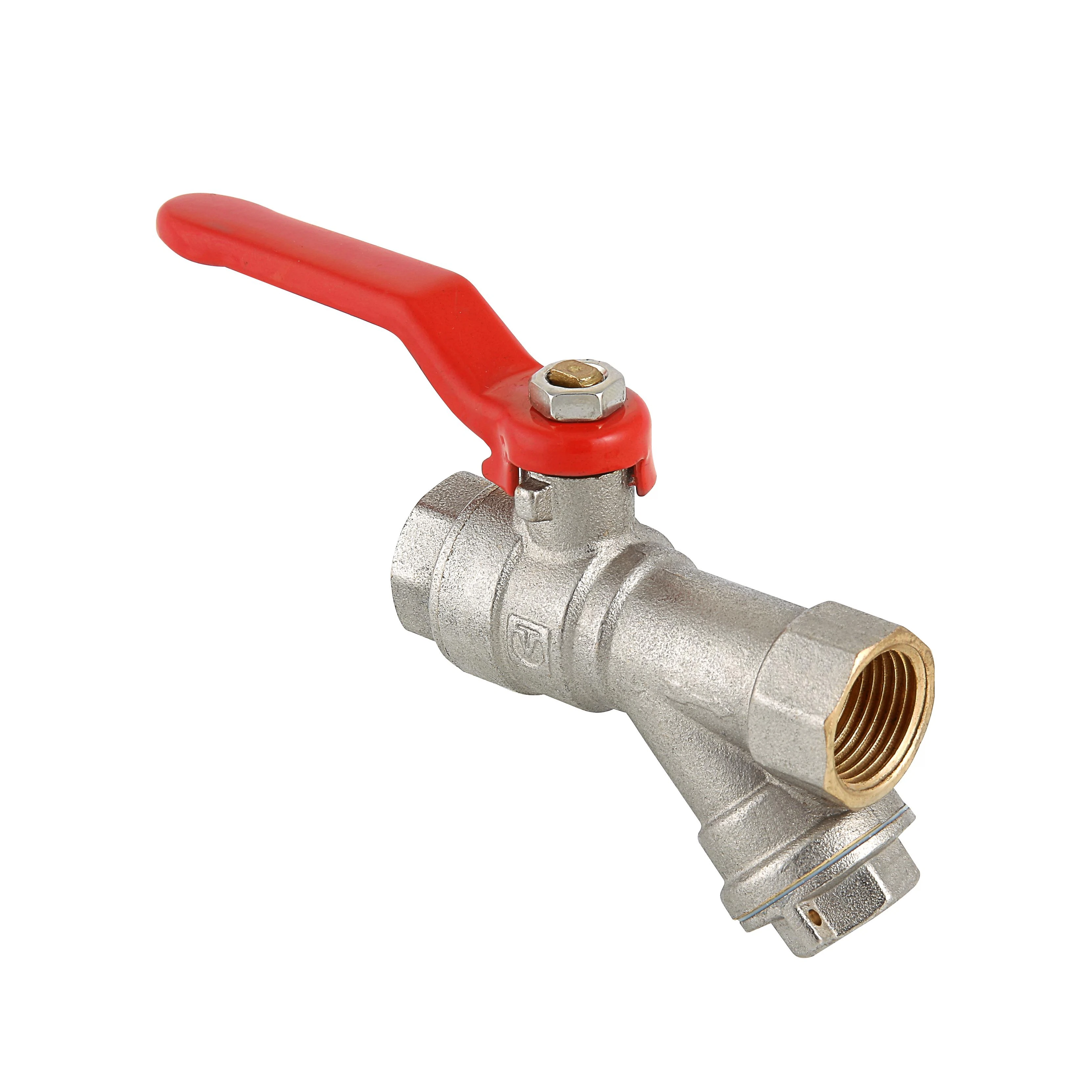 Изображение товара Кран шаровый со встроенным фильтром VALTEC с стальной рукояткой 1/2"
