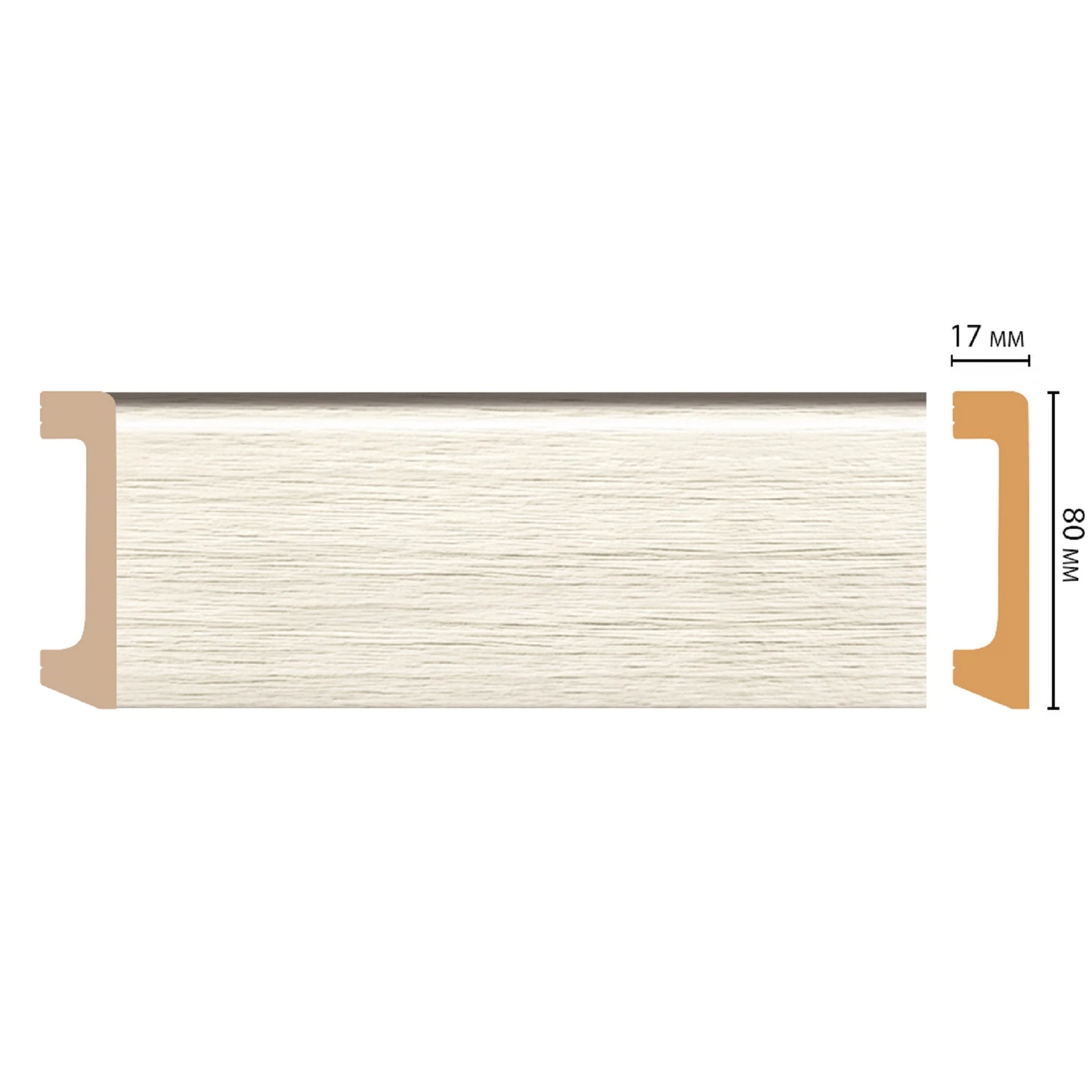 Изображение товара Плинтус полиуретан 80 мм D235-70 Decomaster Wood Line