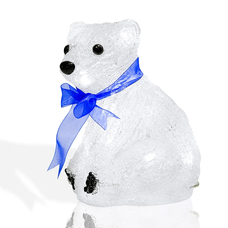 Изображение товара Фигура светодиодная 20см "Белый мишка" NEON-NIGHT 4,5В 3батарейки AAA не входят в комплект 513-247