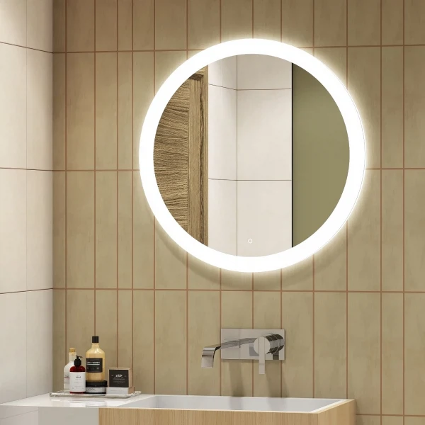 

зеркало для ванной rinaldi led d 770 77х77 бесцветный