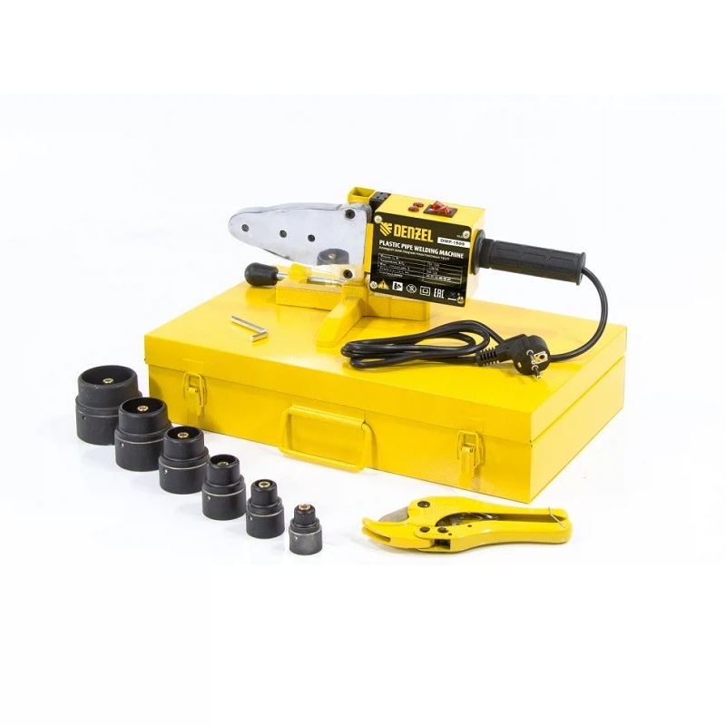Изображение товара Аппарат для сварки пластиковых труб DWP-1500 1500Вт комплект насадок 20-63 мм