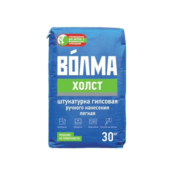 

штукатурка гипсовая волма холст, 30 кг, Белый