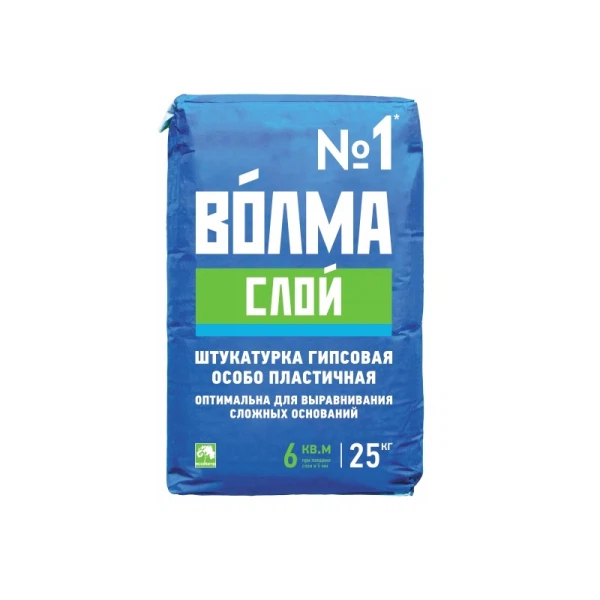 

штукатурка гипсовая волма слой, 25 кг, Белый
