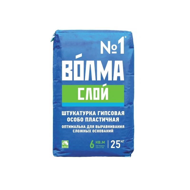 Изображение товара Штукатурка гипсовая ВОЛМА Слой белая, 25кг