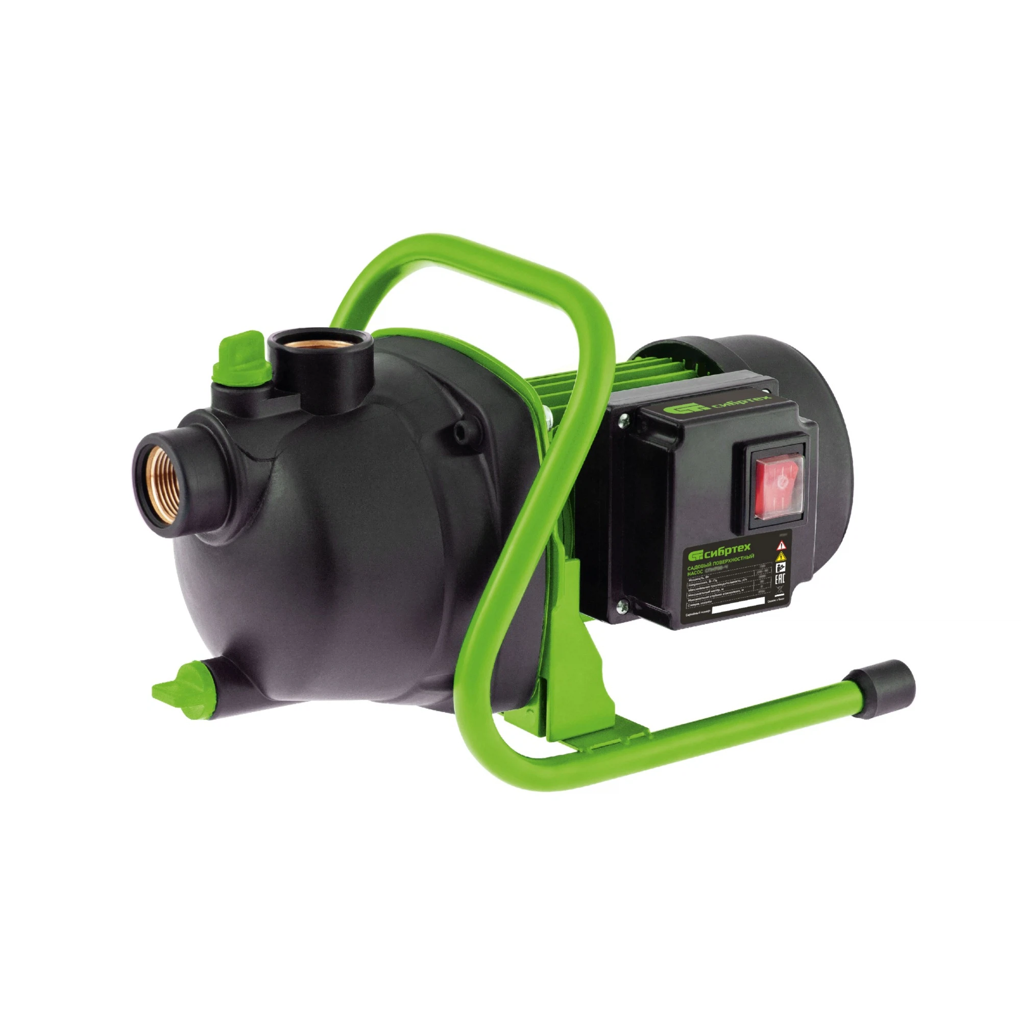 Изображение товара Садовый поверхностный насос Сибртех СПН850-П, 850 Вт, напор 42 м, 3500 л/ч, пластик 97245