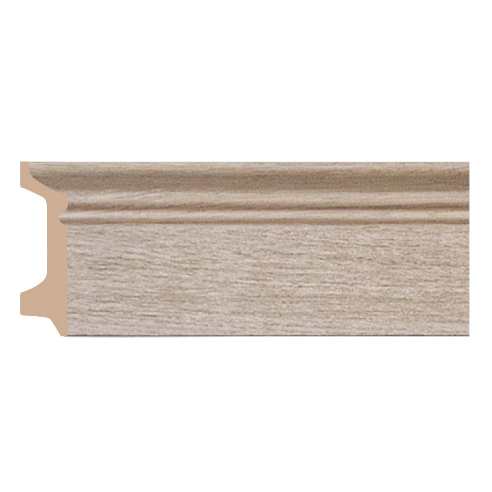 Изображение товара Плинтус дюрополимер 78 мм напольный с кабель-каналом Decomaster Wood Line