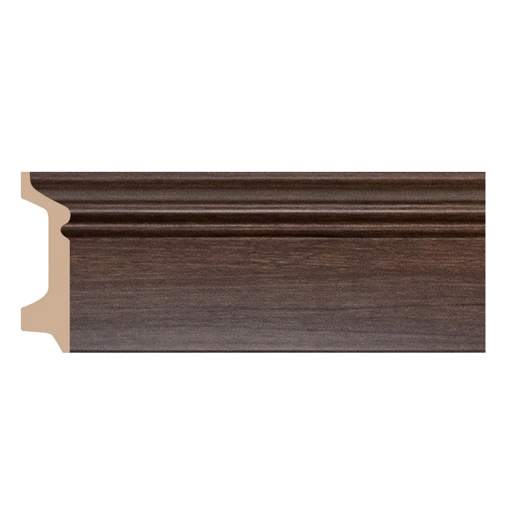 Изображение товара Дюрополимерный напольный плинтус 78 мм Decomaster Wood Line с кабель-каналом