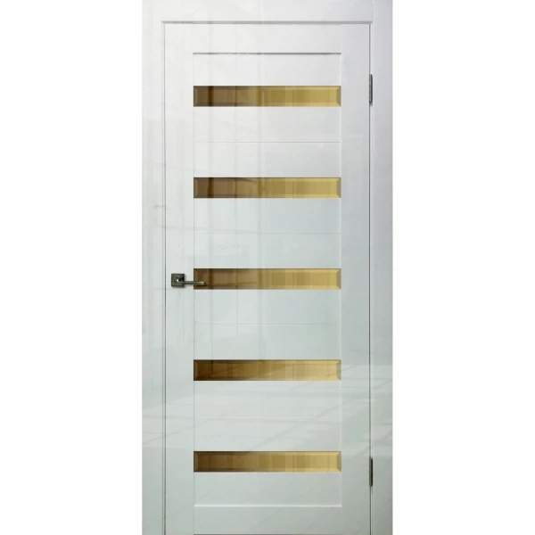 полотно дверное стекло зеркальное venece 2000х800мм.,пвх, цвет белый глянец