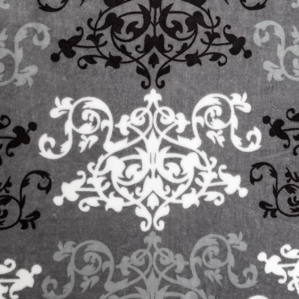 Плед из микрофайбера 67434 150х200см с печатным рисунком темно-серый