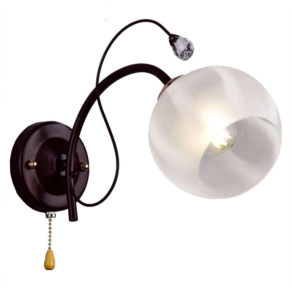 Изображение товара Бра металлическое РОССвет РС22540 с белым стеклянным плафоном