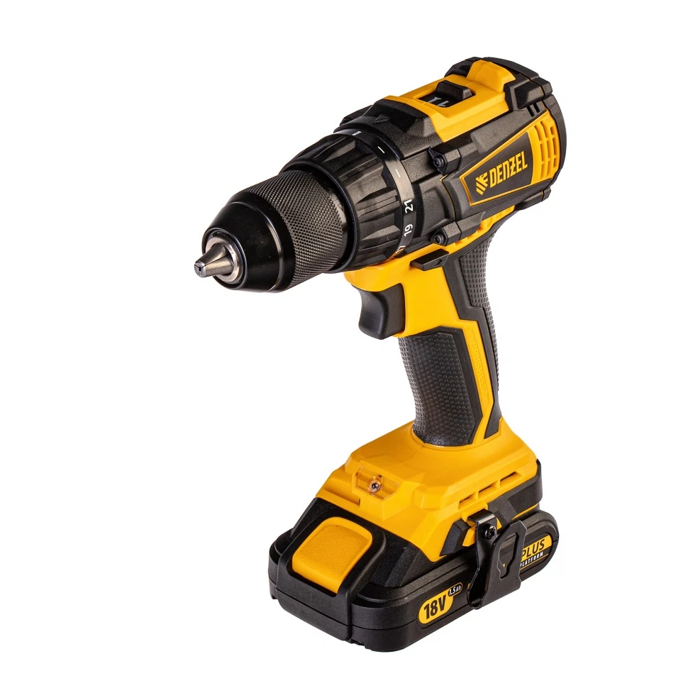 Изображение товара Аккумуляторная дрель шуруповерт с бесщеточным двигателем 18 В 2 аккумулятора