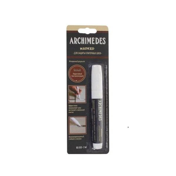 

маркер для закраски межплиточных швов, белый archimedes 93222