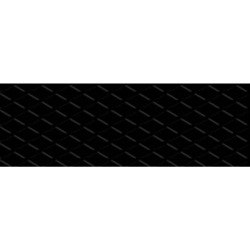 Изображение товара Плитка настенная Эфель 20х60 Черный глянцевый рельеф для ванной и интерьера