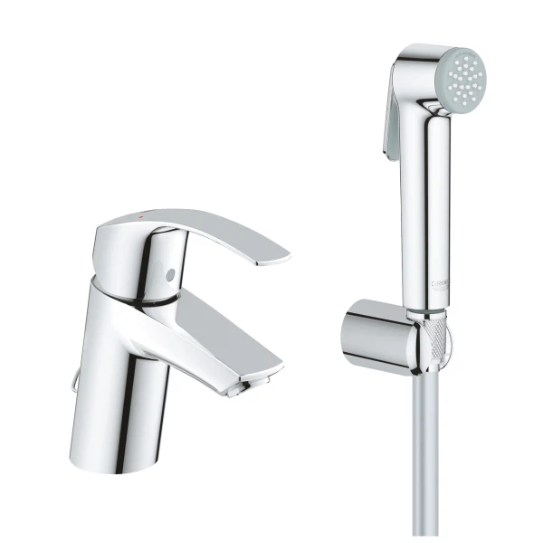 

cмеситель для раковины однорычажный grohe eurosmart new 23124002, Хром