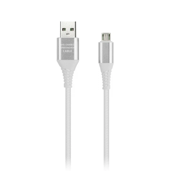 

кабель usb/microusb 1м, 2а, мет.наконечник, белый, smartbuy, ik-12ergbox white