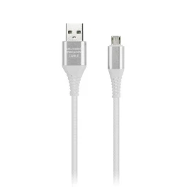 Кабель USB/MicroUSB 1м, 2А, мет.наконечник, белый, Smartbuy, iK-12ERGbox white