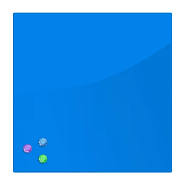 Фото Доска магнитно-маркерная стеклянная (45х45 см), 3 магнита, синяя brauberg 236741