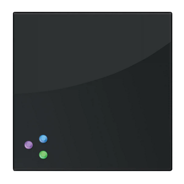 Фото Доска магнитно-маркерная стеклянная (45х45 см), 3 магнита, черная brauberg 236736