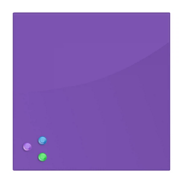 Фото Доска магнитно-маркерная стеклянная (45х45 см), 3 магнита, фиолетовая brauberg 236743