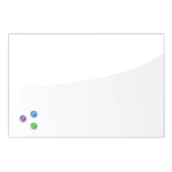 Фото Доска магнитно-маркерная стеклянная (40х60 см), 3 магнита, белая brauberg 236744