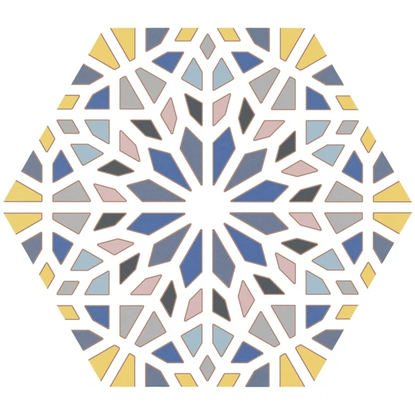 

керамогранит hex. kasbah mix colors 25*22 голубой