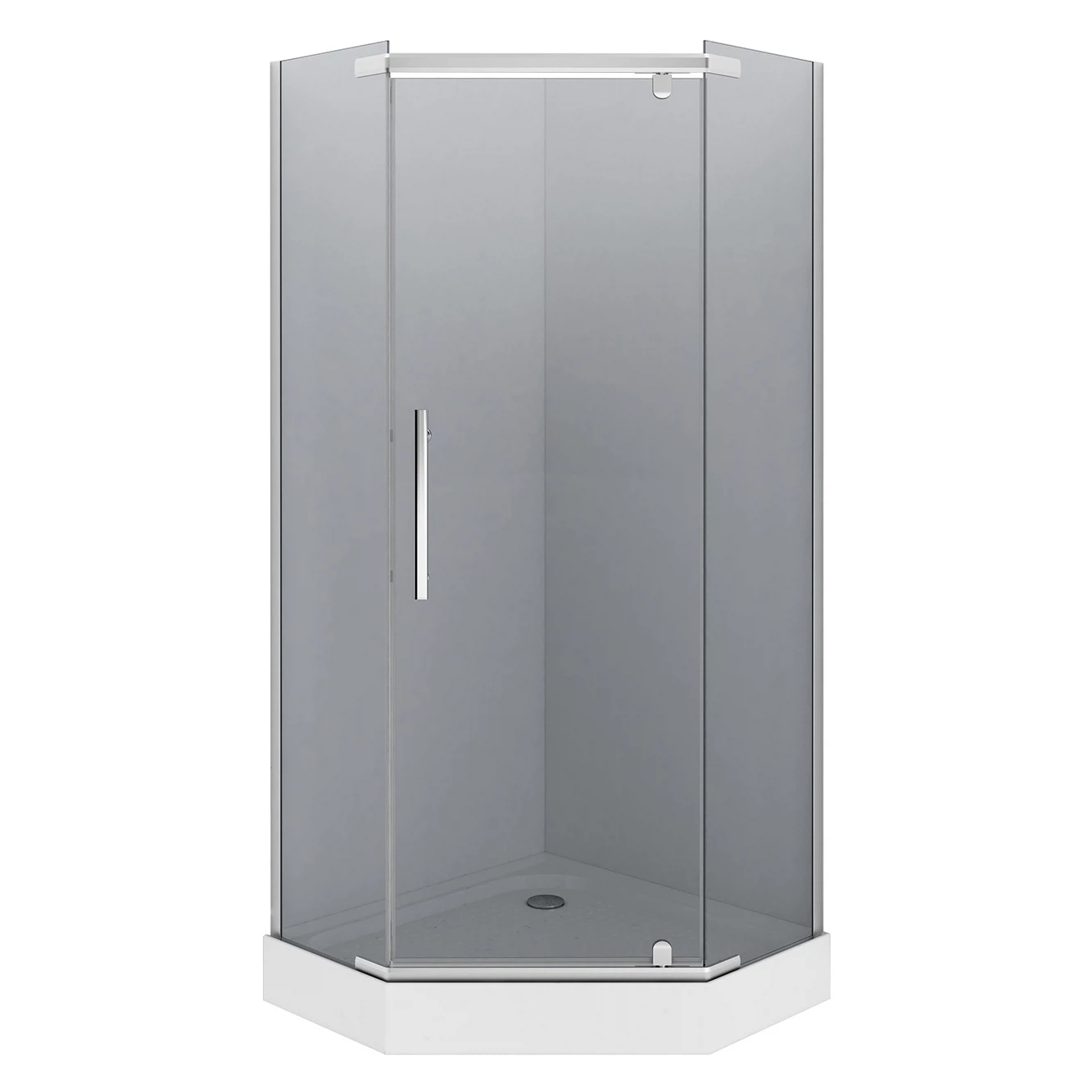 Изображение товара Душевое ограждение Erlit 90х90 тонированный хром с распашной дверью