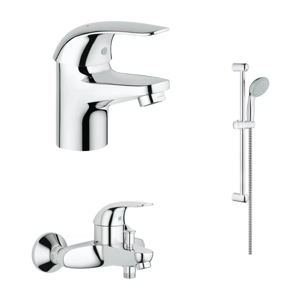 

душевой комплект grohe euroeco 124428, Хром