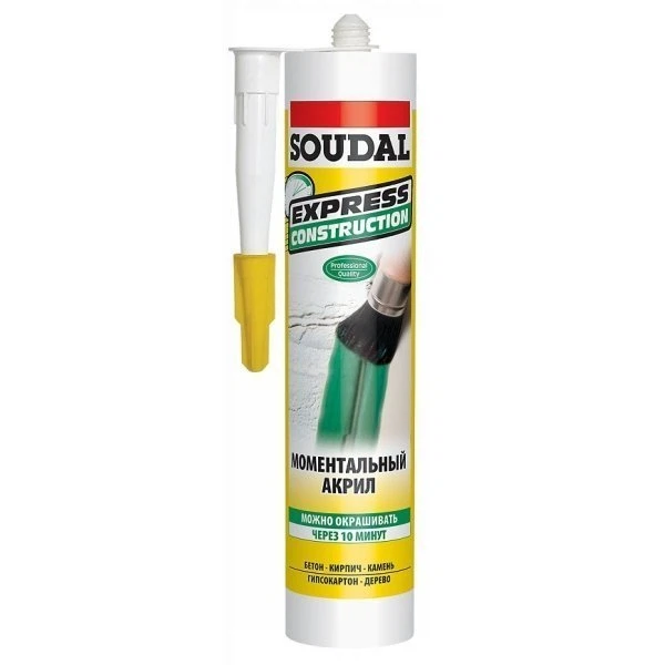 Герметик soudal моментальный акриловый 300мл