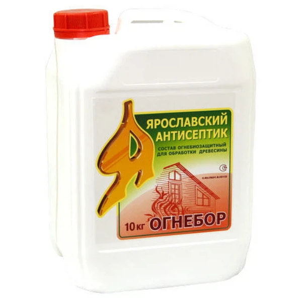 Фото Огнебиозащитный состав для древесины огнебор 2 группа тонированный 10кг