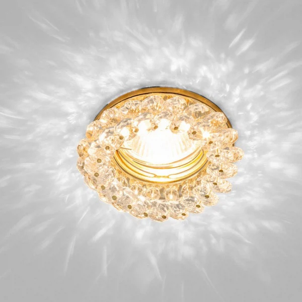 Фото Точечный светильник maxlight crystal 53 gold