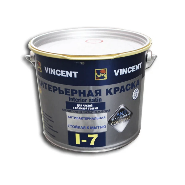 

краска vincent i-7 п/матовая для влажных помещений 2л