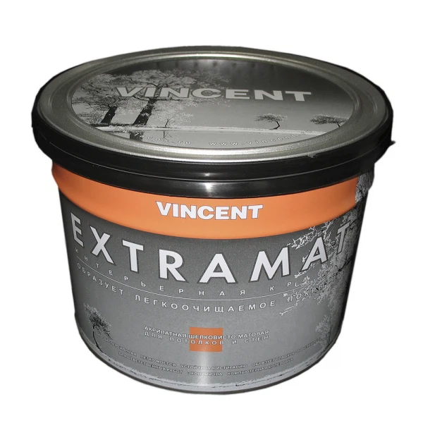 

краска vincent extramat бархатная для стен и потолков 0,7л