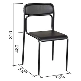 Стул Аскона черный кож/зам Z11 каркас черный