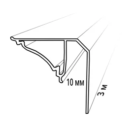 Плинтус потолочный 3,0м 10мм белый