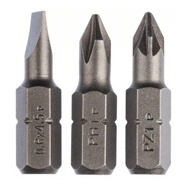 

набор бит 3шт sl6/ph1/pz1 25мм bosch 2609255973