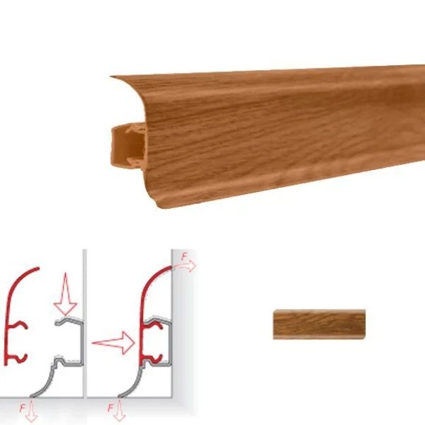 Фото Плинтус пластиковый ngf56 тасманское дерево 2,5м ngf026