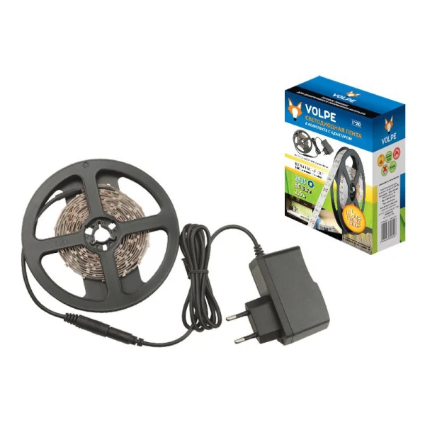 

лента светодиодная volpe uls-q721 2835-60led/m-ip20-2.5m-ww