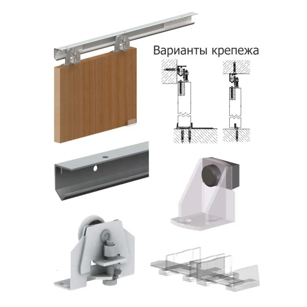 

комплект фурнитуры к раздвижным дверям valcomp jupiter ju18 900мм 2201016